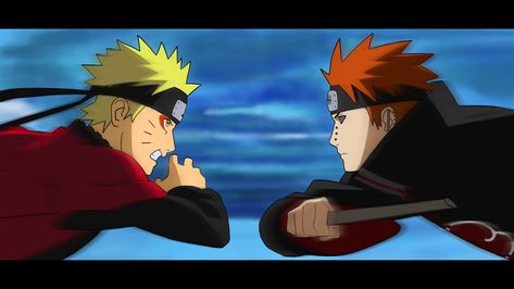 Film Naruto, Naruto Vs Pain, Naruto Pain, One Piece Robin, One Piece Fan Art, Naruto Episodes, Naruto Sage, Sasuke Vs, Kenpachi Zaraki