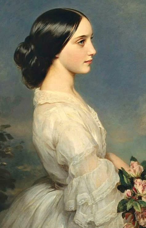 Franz Xaver Winterhalter, 19th Century Portraits, Classical Realism, Instagram Portrait, Rennaissance Art, Fine Photography, Historical Painting, Oil Painting Reproductions, Old Paintings