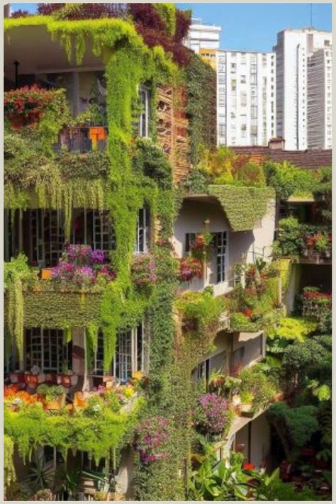 Enhance your living spaces in Buenos Aires, Lima, and São Paulo with stunning vertical gardens. Explore how these South American cities incorporate greenery into urban life, creating vibrant and eco-friendly environments. Discover the beauty of sustainable architecture through the transformation of city landscapes with lush vertical gardens. Experience the harmony between nature and urban living as you witness the innovative ways in which these cities embrace green initiatives. Urban Green Space Architecture, Eco Future City, Green Urban Design, City Reclaimed By Nature, Sustainable Apartment Architecture, Green Urbanism, Anarchist Aesthetic, Urban Greening, Urban Green Space