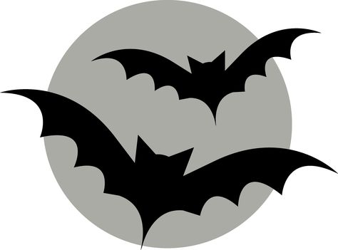 Bats Flying on Moon - Pumpkin  Template Pumpkin Carving Bat, Pumpkin Carving Templates Free, Halloween Pumpkin Templates, Bat Stencil, Bat Template, Halloween Pumpkin Stencils, Lantern Template, Carving Templates, Scary Bat