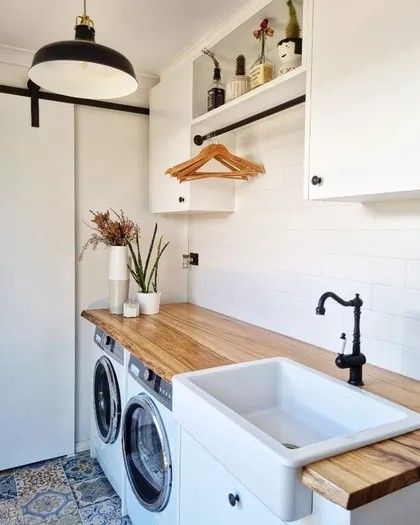 Laundry Bathroom Combo Layout, Bathroom And Laundry Room Combo, Laundry Bathroom Combo, Outdoor Laundry Rooms, Laundry Room Decor Ideas, Rustic Laundry Rooms, Laundry Room Flooring, Dream Laundry Room, Laundry Room Sink