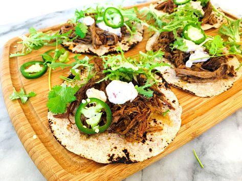 Instant+Pot+Leftover+Tri-Tip+Tacos+with+Chipotle+Lime+Sour+Cream+–+Recipe! Shredded Tri Tip Instant Pot, Tri Tip Tacos Leftover, Leftover Tri Tip Recipes, Ranchero Beans Recipe, Food Instant Pot, Lime Sour Cream, Cooking Tri Tip, Tartlets Recipe, Leftover Beef