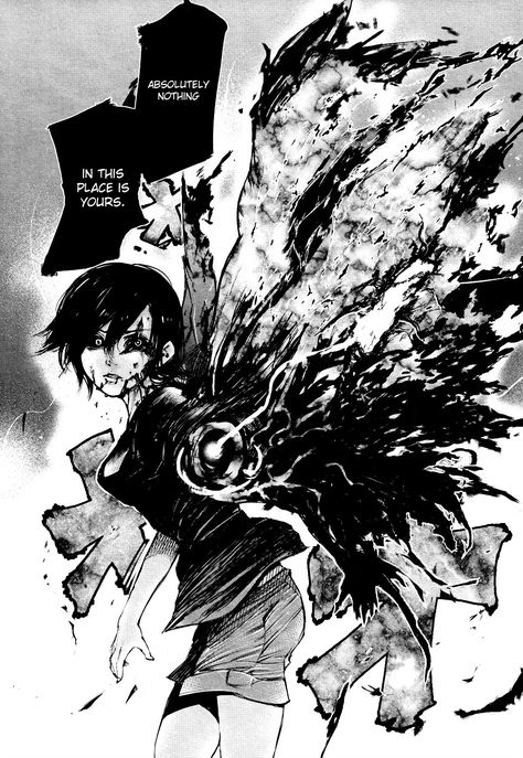 Tokyo Ghoul (東京喰種) manga - Vol 5, Ch.44:Incarnation. Touka badass moment. This is beautifully drawn Touka Kagune, Read Tokyo Ghoul, Touka Kirishima, Tokyo Ghoul Manga, Tokyo Ghoul Kaneki, Anime Wall Art, Manga Pages, Manga Drawing, Tokyo Ghoul