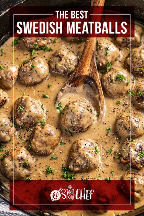 Sweetish Meatballs Recipe, Meatballs And Gravy Recipe, Ground Pork And Beef, Ground Pork Meatballs, Best Swedish Meatballs, Meatballs And Gravy, Ground Pork Recipes, Meatball Recipes Easy, Pork Meatballs