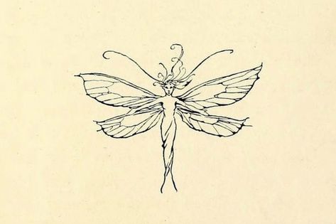 Small Tattoos Fairy, Tattoos Fairy, Pixie Tattoo, On Tattoo, Fairy Illustration, Vintage Fairy, Fairy Tattoo, Useful Information, Black Ink Tattoos