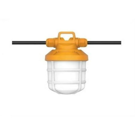 Satco 50-watt set of 5 inter-connected commercial sting lights features high lumen brightness, natural light, and integrated cord. With a 360 degree beam spread and wet outdoor rating, these lamps are suitable for industrial use. Versatile and durable, this industrial light delivers 50,000 hours of illumination. Features: - 360 Degree Beam Angle - 50 Watts per String - IP65 Wet rated for outdoor use - 50,000 Hours - Each lamp is L:5.30 D:3.70 General Watts 50W Incandescent Equivalent 375W Volts String Lighting, Neon String Lights, Garage Lighting, Canopy Lights, Color Rendering, Can Lights, Security Lights, Led Light Bars, Modern Ceiling Light