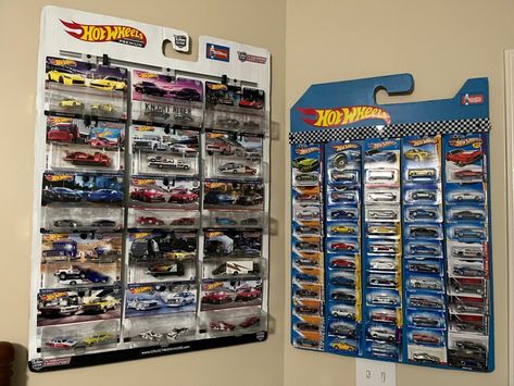 Display For Hot Wheels Cars, Ways To Display Hotwheels In Package, How To Display Hot Wheels In Package, Hotwheel Display Idea, Diy Hot Wheels Display Ideas, Hot Wheel Displays, Hotwheels Display Ideas Cases, Hot Wheel Wall Display, Hot Wheels Collection Display