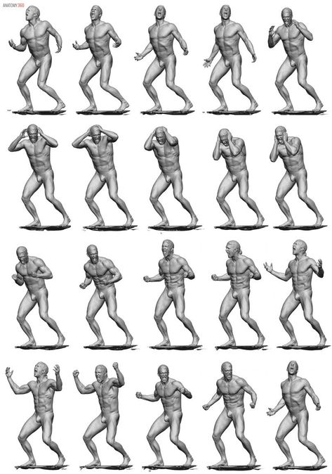 Anger Pose, Gestural Poses, Injured Pose Reference, Anger Drawing, Drawing Dynamic Poses, Anatomy Pose, Anatomy Male, Character Anatomy, Drawing Poses Male