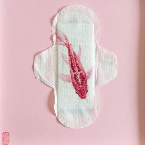 Manhei Chan @chanmanheyyyy is breaking the stigma around menstruations by painting with watercolor on sanitary pads.🎨 . "The idea behind… Menstruation Art, Feminism Art, Creation Art, Feminist Art, Trik Fotografi, Art Inspo, Art Journal, Street Art, Contemporary Art