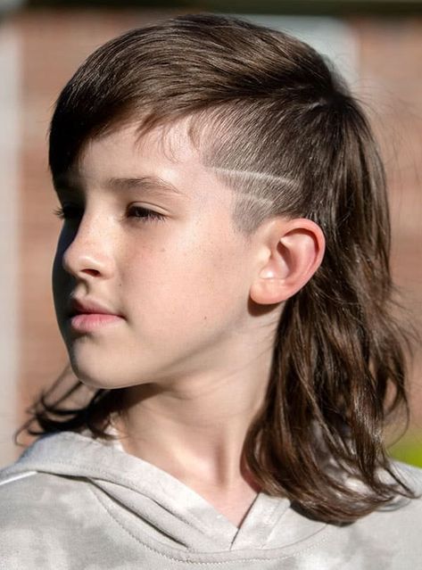 Mullet Kids Haircut, Kids Hairstyles Boys, Boy Haircuts Short, Medium Haircut, Cool Boys Haircuts, Boy Haircuts Long, Long Haircut, Monochrome Makeup Look