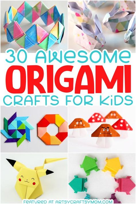 Easy Class Art Projects, Diy Easy Origami, Craft Ideas With Origami Paper, May Arts And Crafts For Kids, Easy Arts And Crafts Ideas, Paper Crafts For School Project, Creative Paper Crafts Projects, Japanese Art Projects For Kids, Folded Paper Crafts