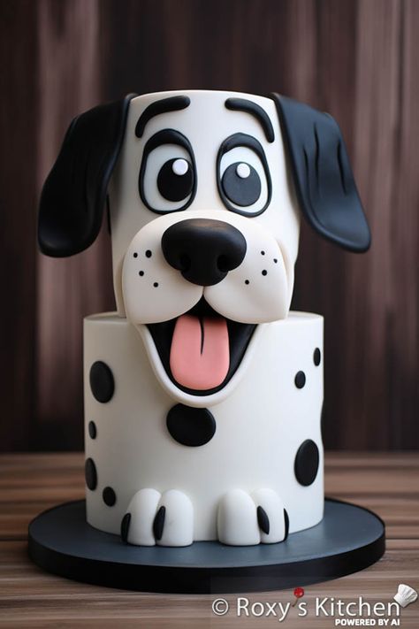 30+ Dog-Themed Birthday Party Cakes - Comic Cartoon Style - Roxy's Kitchen Cake Decorating Animals, Dogs Birthday Cake Ideas, Dogs Cakes Birthday, Dog Theme Cake Ideas, Birthday Cake Dog Theme, Simple Dog Theme Cake, 30 Birthday Cake Ideas, Dog Theme Birthday Cake For Kids, Dog Cakes For Kids