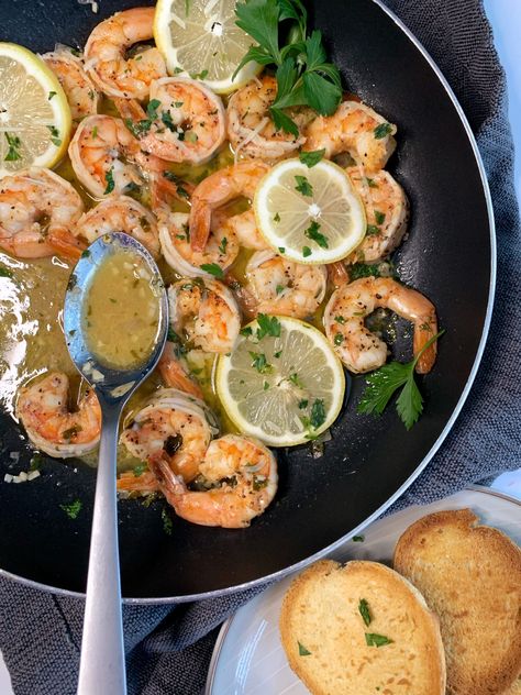 Garlic Butter Shrimp Scampi Garlic Butter Shrimp Scampi, Garlic Shrimp Scampi, Pasta Seasoning, Breaded Shrimp, Shrimp Scampi Recipe, Juicy Shrimp, Cheap Recipes, Scampi Recipe, Garlic Butter Shrimp