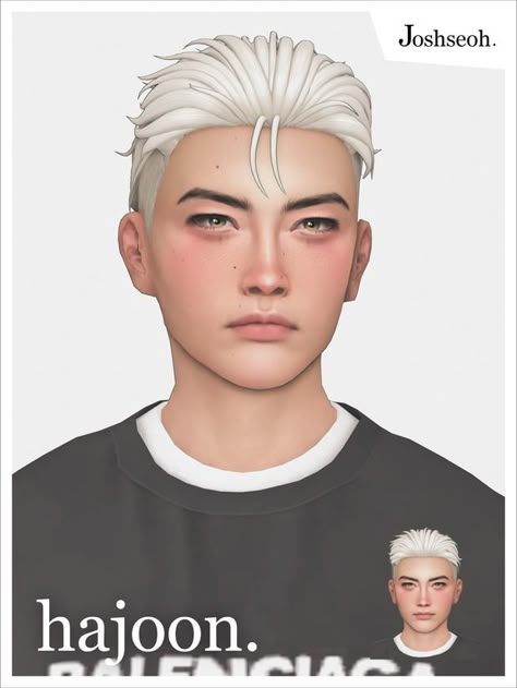 Hajoon Hair (Hair Commissions) | Patreon Mullet Side Part, Sims 4 Male, Sims 4 Hair Male, Swept Back Hair, Christmas City, Mod Hair, Pelo Sims, Male Hair, Kpop Hair