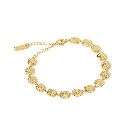 Crushed gold glam comes to life in our beautiful and classy Emilia Bracelet. With small flat gold disc linked together to make bracelet perfection, this beauty will make you feel stylish and fashion forward.   18k Gold Plated (1 Micron Thick) E-coating for a premium finish Lead & Nickel Free Measurements: 16cm + 5cm extension Arms Of Eve is committed to designing and manufacturing to the highest standards using only quality materials.  Each item is designed by our founder Kerryn Langer in Sydney, Australia.  Our belief is that luxury should be accessible, affordable and part of your everyday to help you feel beautiful and confident.  All of our pieces are TARNISH-FREE, suitable for daily wear. All of our jewels are 100% nickel and lead-free. All our pieces are plated in thick 18k Gold, as Make Bracelet, Gold Glam, Gold Disc, Jewelry Essentials, Small Flat, Jewelry Inspo, Dream Jewelry, Styling Tips, Gold Plated Jewelry