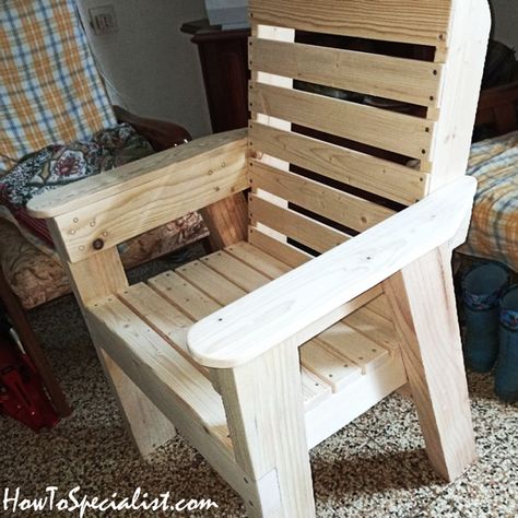 How to Build an Outdoor Chair | HowToSpecialist - How to Build, Step by Step DIY Plans Diy Wood Chair Easy, Wood Greenhouse, Garden Chair Plans, Outdoor Chairs Diy, Patio Chairs Diy, Wooden Patio Chairs, Greenhouse Diy, Wood Chair Diy, Wood Patio Chairs