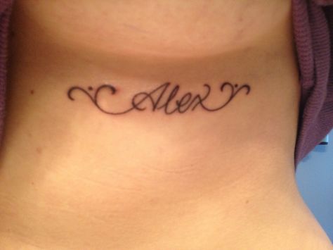 Under chest name tattoo. Name Tattoos For Women Under Breast, Name Tattoos Chest Women, Chest Name Tattoos For Women, Name Tatted On Chest, Tattoo Under The Chest, Name Tattoo Under Breast, Name Under Breast Tattoo, Tramp Stamp Name Tattoos, Boyfriend Name Tattoos