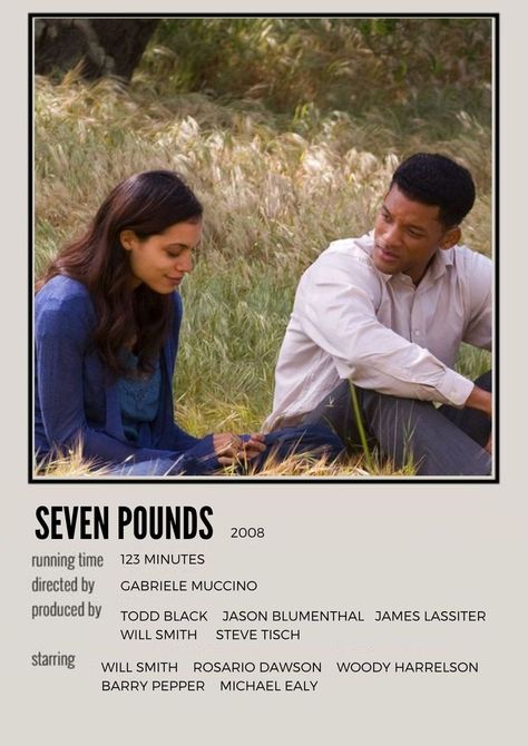 Seven Pounds Movie Poster, 7 Pounds Movie, Polaroid Movie Poster, Seven Pounds, Michael Ealy, Rosario Dawson, Tv Series To Watch, Alternative Movie Posters, Cozy Fall