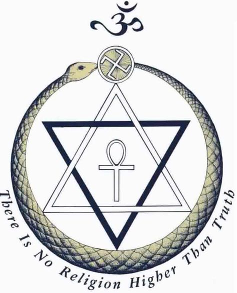 Theosophical Society, No Religion, Aleister Crowley, Spiritual Symbols, Occult Art, Religious Symbols, Ancient Knowledge, A Snake, Ancient Symbols