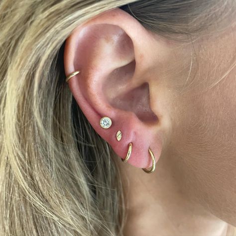 14K laser marquise for her new third lobe piercing! 4th Lobe Piercing, Third Lobe Piercing, Lobe Earrings, Piercing Inspo, Lobe Piercing, Tattoos And Piercings, Piercings, Tattoos, On Instagram