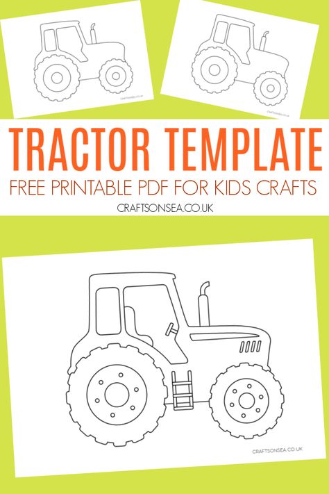 Free Printable Tractor Template Tractor Pattern Free Printable, Tractor Template, Tractor Crafts, Leaf Template Printable, Tractor Coloring Pages, John Deere Birthday, Farm Books, Tractor Idea, Fall Coloring Pages