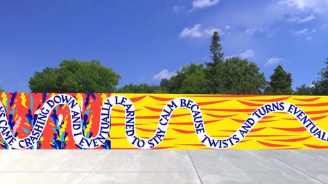 Beautification Mural – Sagmeister & Walsh Sagmeister And Walsh, Stefan Sagmeister, Mural Painting, Marker Art, Grey Walls, 3d Animation, Wind Sock, Mural, Stationery