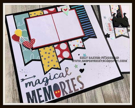 Birthday Scrapbook Layouts, Boy Scrapbook Layouts, Scrapbook Disney, Disney Scrapbooking Layouts, Disney Scrapbook Pages, Disney Memories, Scrapbook Layout Sketches, Disney Ideas, Birthday Scrapbook