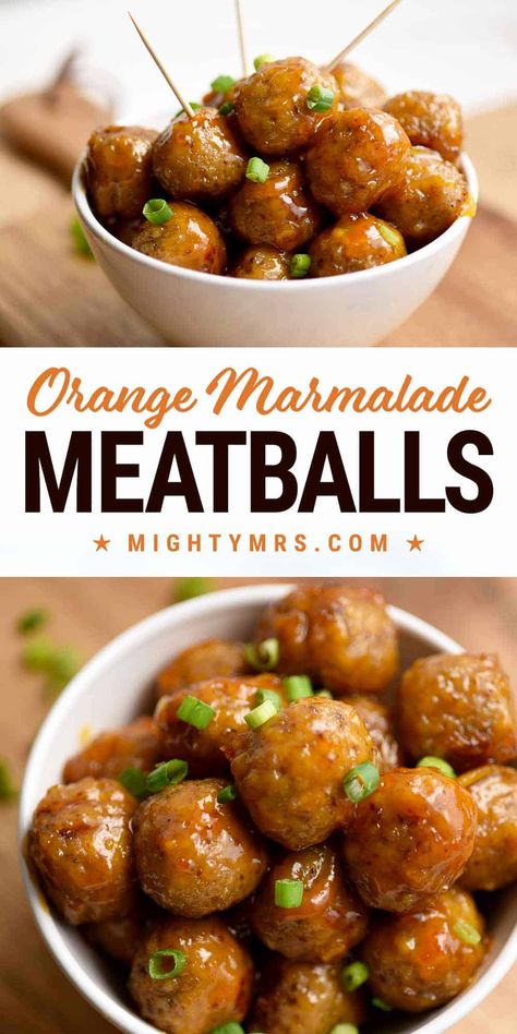 Orange Marmalade Meatballs, Marmalade Meatballs, Cooking Frozen Meatballs, Orange Marmalade Recipe, Chinese Mustard, Meatball Appetizer Recipe, Crockpot Appetizers, Sour Orange, Meatball Sauce