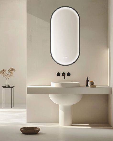 INTRODUCING OUR KÄPSEL MIRROR Transform your bathroom with our capsule shaped illuminated mirror. Designed with Australian bathrooms in mind, the 500W x 1000H Käpsel range is the perfect solution for tall ceilings and dual vanities, elevating the space through sophistication and luxury. AVAILABLE FRAMED - BLACK, WHITE OR BRASS & FRAMELESS - FLESS Discover it for yourself on our website or contact us for a brochure. #euromirror #pillmirror #capsulemirror #bathroommirror #illuminatedmirror... Illuminated Mirror, Tall Ceilings, The Space, Bathrooms, Bathroom Mirror, Vanity, Black White, Brass, Mirror