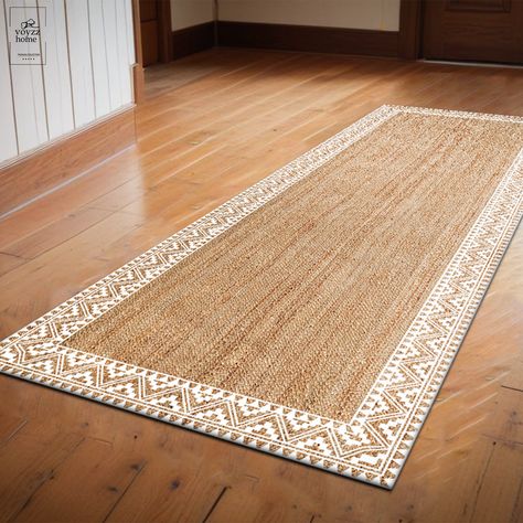 area jute rug runner rug home decor interior design Entryway Mat Indoor, Jute Area Rug, Jute Rug Runner, Entryway Mats, Bedroom Farmhouse, Farmhouse Vintage, Jute Area Rugs, Farmhouse Bedroom, Rug Natural