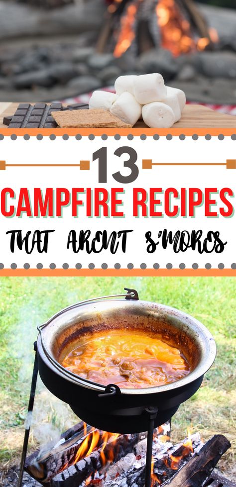 Cooking On Open Fire Camping Foods, How To Cook On A Campfire, Cooking Over A Campfire, Forest School Campfire Cooking, Campfire Cast Iron Skillet Recipes, Roasting Over A Campfire, Cooking Over A Fire Recipes, Things To Cook Over A Fire Pit, Campfire Appetizers Fire Pits