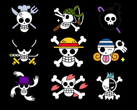 Pirate Symbols, One Piece Birthdays, Jolly Roger Flag, One Piece Logo, Arte Doodle, One Piece Chapter, Drawing Tutorials For Beginners, One Piece Crew, Pirate Flag