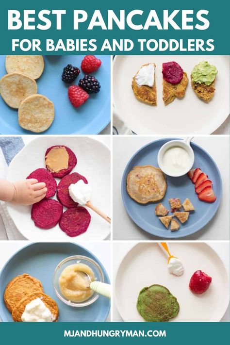 Pancakes are a wonderful finger food for babies! Here are some healthy and easy pancake recipes that are packed with flavor and nutrition. Healthy Pancakes For Baby, Pancake For Baby, Baby Food Pancakes, Baby Pancakes Recipe, Baby Breakfast Ideas, Pancakes For Babies, Banana Pancakes For Baby, Ab Food, 9 Month Old Baby Food