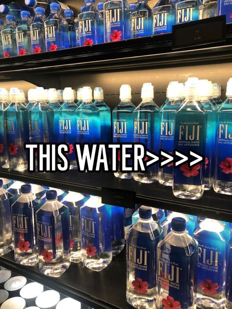 Bottled Water Aesthetic, Fiji Aesthetic Water, Gracelyn Core, Fiji Water Aesthetic, Water Bottles Aesthetic, Fiji Aesthetic, Divine Aesthetic, Water Bottle Aesthetic, Drink Fridge