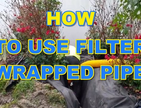 Why should 8 oz. commercial filter fabric be used in a French Drain? | French Drain Systems | Curtain Drains | Macomb, Oakland, Lapeer, St. Clair County Yard Drainage System, Leach Field, French Drain Installation, Yard Drain, Pea Stone, French Drain System, French Drains, Burrito Wrap, Backyard Drainage