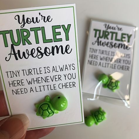 Faster shipping. Better service Creative Teachers Gifts, Work Appreciation, Lucky Charm Gifts, Sunshine Committee, Cheers Card, Staff Morale, Turtley Awesome, Volunteer Appreciation, Turtle Decor