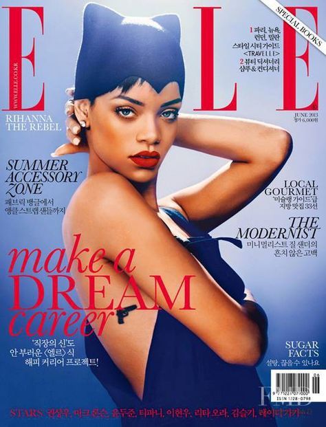 Covers of Elle Korea with Rihanna, 958 2013 | Magazines | The FMD #lovefmd Rihanna Magazine Cover, Rihanna Magazine, Rihanna Hairstyles, Elle Korea, Dream Career, Rihanna Fenty, Elle Magazine, Women Magazines, Summer Accessories