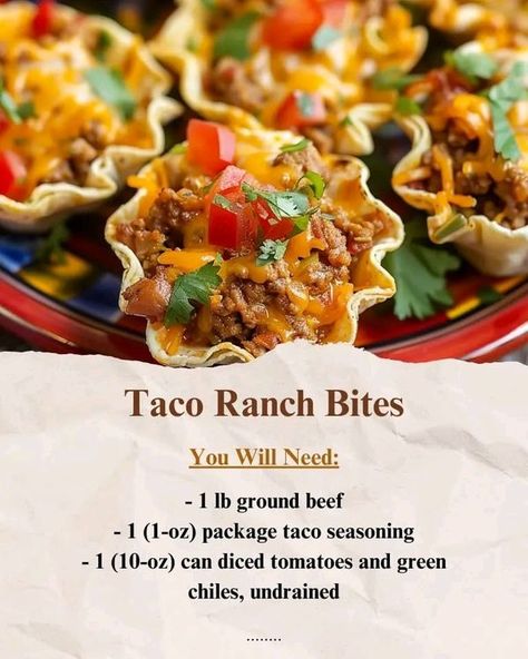 Jamie Oliver Recipes | Taco Ranch Bites 🌮🧀 | Facebook Taco Ranch Bites Recipe, Taco Ranch Bites, Taco Bites, Creamy Ranch Dressing, Grandma's Recipes, Creamy Ranch, Crowd Pleasing Appetizers, Jamie Oliver Recipes, Grandmas Recipes