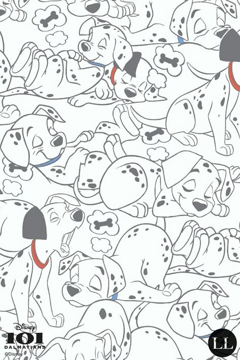 Disney 101 Dalmatians Wallpaper, 101 Dalmations Nursery Ideas, 101 Dalmations Wallpaper, 101 Dalmatians Wallpaper, Dalmatian Wallpaper, Window Styling, Disney Bedroom, Disney Bedrooms, Disney Wallpapers