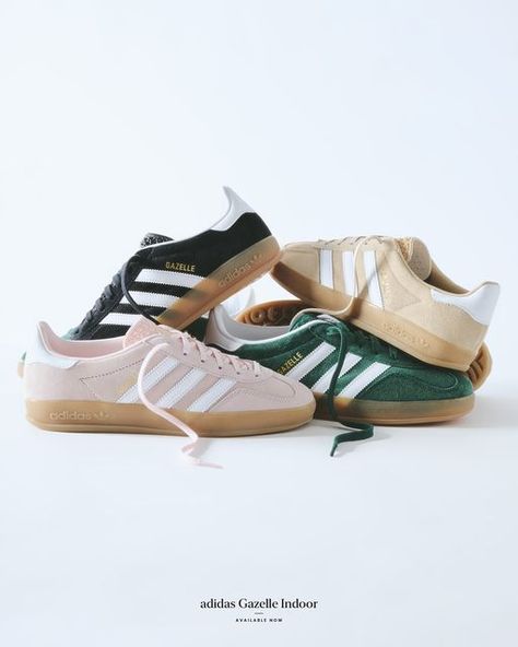 Kith & Kin on Instagram: "adidas Gazelle Indoor. Available now at Kith shops, Kith.com, & the Kith App." Adidas Shoes Photography, Sneakers Photography Ideas, Shoe Poses, Shoes Content, Ig Store, Shoe Advertising, Adidas Gazelle Indoor, Shoes Photography, Hey Dude