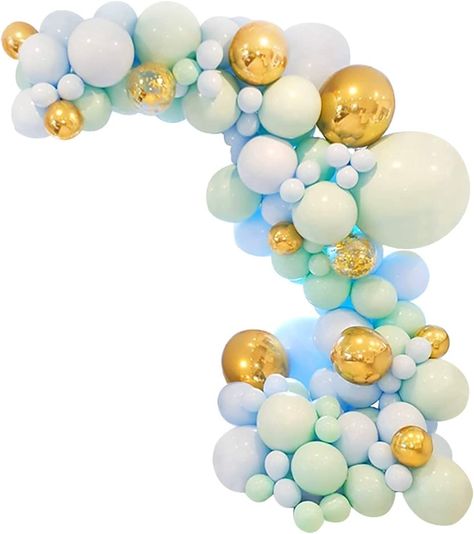 Blue Balloon Garland Arch Kits - Baby Shower Decorations for Boy,124 Macaron Latex balloons Blue, Confetti Balloon, Balloon Garland Strip for Boy Birthday Party Decorations, Elephant Theme Baby Shower,Wedding Blue Balloon Garland, Diy Ballon, Ballon Banner, Baby Shower Balloon Arch, Birthday Props, Ballon Party, Elephant Baby Shower Theme, Balloon Chain, Blue Balloon