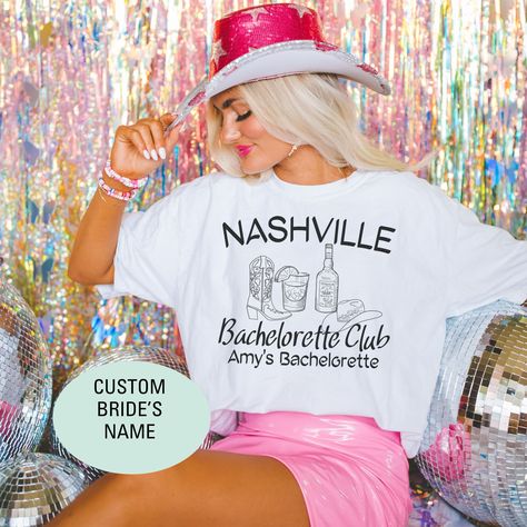 Bridal Party Tshirts, Bride Tribe Shirt, Luxury Bachelorette, Barbie Shirt, Merch Tee, Lets Go Girls, Disco Bachelorette, Bridesmaid Tshirts, Chapeau Cowboy