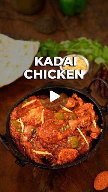 HomeCookingShow on Instagram: "Kadai Chicken | Chicken Recipe | Chicken Curry | Chicken Gravy | Side Dish for Roti

#kadaichicken #chickenrecipe #chickencurry #chickengravy #chickenrecipesfordinner #kadaichickeninhindi #sidedishforroti #sidedishforchapati #kadaichickenrecipe #chickenrecipeinhindi #restaurentstylekadaichicken #chickenkarahi #chickenmasala #dhabastylechickencurry #homecooking

To Make Masala

Coriander Seeds - 1 1/2 Tbsp
Cumin Seeds - 1 Tsp
Fennel Seeds - 1 Tsp
Peppercorns - 1 Tsp
A Piece Of Cinnamon
Red Chilli - 6 Nos

To Make Kadai Chicken

Chicken - 1 Kg
Ghee - 1 1/2 Tbsp
Oil - 1 Tbsp
Cumin Seeds - 1 Tsp
Onion - 3 Nos 
Ginger Garlic Paste - 2 Tsp
Tomato - 2 Nos
Green Chilli - 2 Nos
Turmeric Powder - 1/4 Tsp
Tomato Puree ( 3 Tomatoes ) 
Water - 1 Cup
Salt - 1 Tsp
Capsicum Chicken Roti Recipe, Chicken Kadai Recipe, Kadai Chicken, Cinnamon Red, Chicken Karahi, Ginger Garlic Paste, Tomato Puree, Chicken Masala, Chicken Gravy