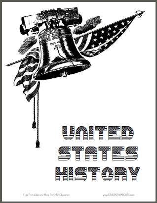 United States History Binder Covers - Free to print (PDF files). Social Studies Binder Cover, History Binder Cover, History Notebook Cover, Binder Covers Free, History Notebook, Binder Cover, United States History, Homeschooling Ideas, History Class