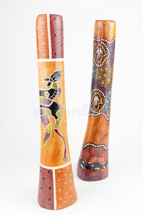 Aboriginal wooden musical instrument named Didgeridoo, Didgeridoo on white background royalty free stock image Australian Instruments, Wooden Musical Instruments, Cultural Traditions, Didgeridoo, Drawing Prompts, Vector Technology, Culture Shock, Drawing Prompt, Music Room