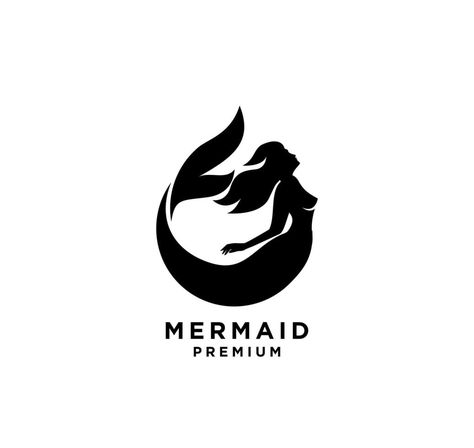 Mermaid logo icon design illustration Capricorn Logo, Mermaid Logo, Mermaid Vector, Logo Icon Design, Art Assignments, Real Mermaids, Square Logo, Mermaid Tattoo, Mermaid Inspired