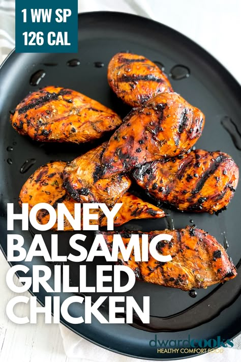 Low Calorie Grilled Chicken Recipes, Low Cal Chicken Breast Recipes, Low Calorie Grilled Chicken, Low Calorie Chicken Breast Recipes, Asian Chicken Breast Recipes, Honey Grilled Chicken, Low Calorie Sauces, Quick Chicken Breast Recipes, Honey Balsamic Chicken