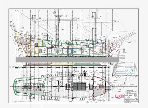 Top Level of the Black Pearl （all-scenario version） Black Pearl Ship Model Plan, Head Drawings, Black Pearl Ship, Fantasy Pirate, Hms Bounty, Wood Ship, Model Sailing Ships, Sailing Ship Model, Free Paper Models