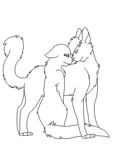 Warrior Cats Coloring Pages, Warrior Cats Drawing Base, Warrior Cats Oc Base, Warrior Cats Base, Wolf Drawing Easy, Wolf Base, Anime Wolf Drawing, Cute Wolf Drawings, Warrior Cat Drawings