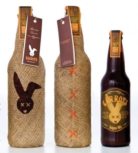 Dead Rabbits and Carrots beer, made with real carrots Beer Bottle Design, Beer Images, Beer Packaging Design, Craft Beer Labels, Alcohol Packaging, Beer Art, Cool Packaging, Beer Logo, Beer Packaging